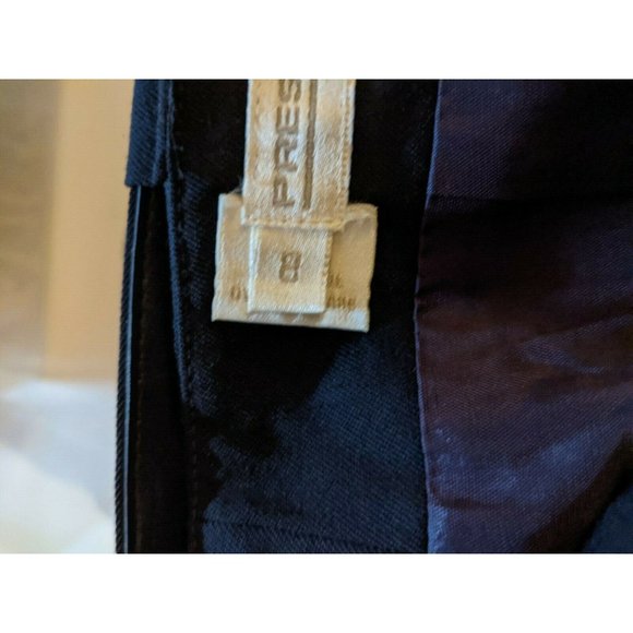 Preston & York Wool Skirt Size 8 Blue Lined Modest Womens Belt - Picture 8 of 9